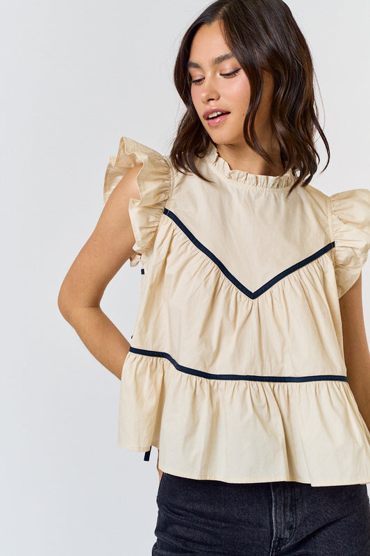 Ivory Ruffle Top